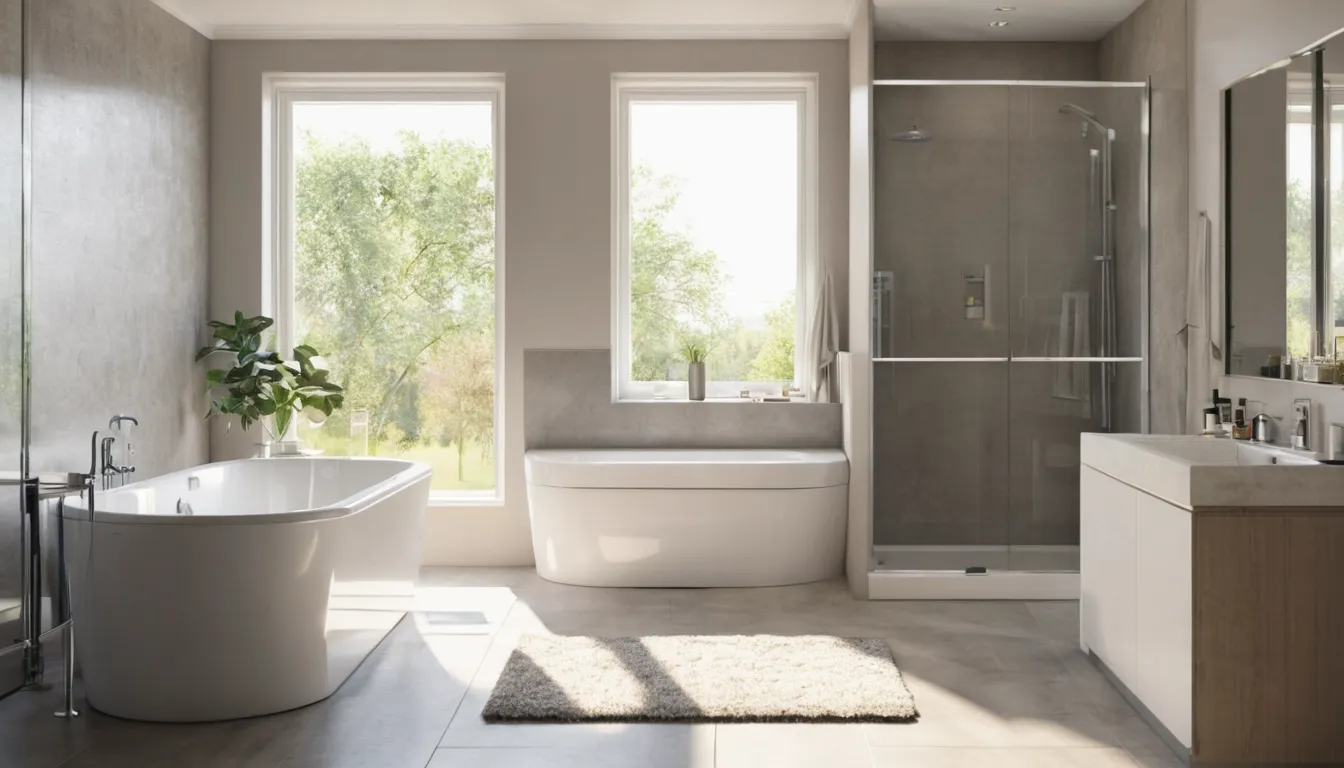 A homeowner in Ontario reviewing a walk-in tub with a bathroom provider